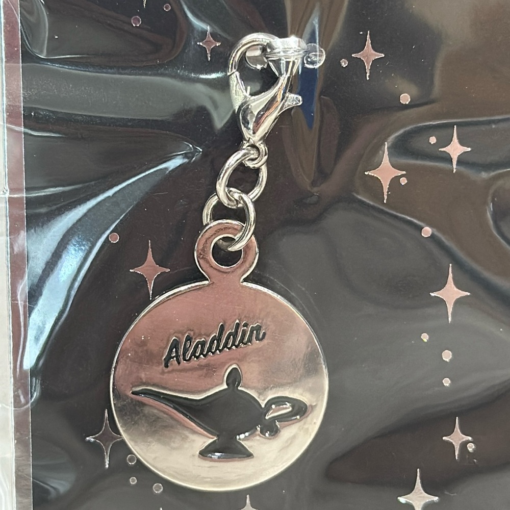 ALADDIN GENIE LAMP Silver Pendant 20th Anniversary Charm BNIP Disney Movie Club